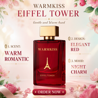 Parfum en spray pour femme 50 ml, Cologne romantique à la rose ambrée, longue tenue, EDP, flacons en verre rouge avec bouchon doré, vente en gros