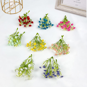 Flores Artificiales de Baby's Breath Simuladas de 7 cm, de Goma Suave, Accesorios de Decoración para Bodas, Decoración del Hogar - Product Image 5