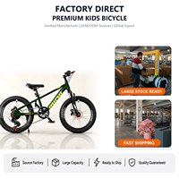 Vélo pour enfants disponible en plusieurs couleurs, 18, 20, 22 pouces, cadre en acier à haute teneur en carbone entièrement soudé à l'argon, design à suspension, vélo pour enfant