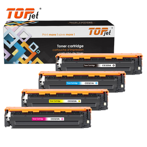 Topjet CE320A ce320 CE321A CE322A CE323A 128A Hộp mực màu Tương thích cho máy in HP cm1411fn cp1521 cp1522 - Product Image 1