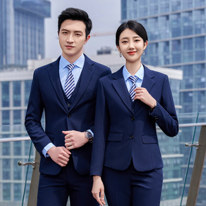 Business Suit Unisex Formal Wear 4S Store Uniform <b>Work</b> Clothes All Season Vest Nylon Woven Fabric - Product Image 2