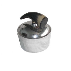 Boîte en aluminium poli miroir de haute qualité avec poignée en corne Technique de moulage de boîte en métal de décoration de maison moderne - Product Image 1