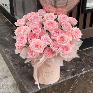 Aierflorist 2023 Caja de Flores Personalizada, Caja Redonda de Cartón para Empaque de Rosas con Tres Tamaños Diferentes - Product Image 5