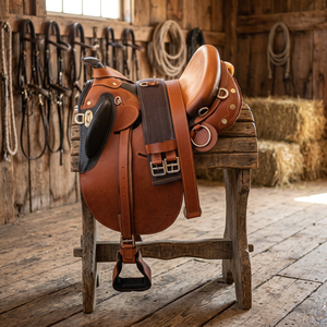 Wholesale Price Pure Leather Race Saddle English Unisex Rider Accessories Horse Riding Customized Wet Free Export <b>Plastic</b> - Product Image 1