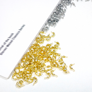 Terminales de Acero Inoxidable con Baño de Oro de 18K, Cubiertas para Nudos, Accesorios para la Fabricación de Joyerí<span class=keywords><strong>a</strong></span>, Tapas para Extremos de Pulseras - Product Image 5