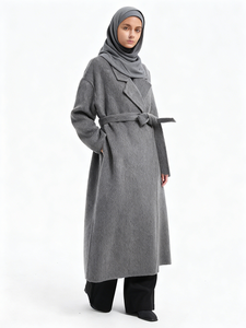 ชุดอาบายะห์แบบเรียบง่ายสำหรับผู้หญิงมุสลิม ผ้าขนสัตว์สองด้าน เสื้อโค้ทฤดูหนาว ชุดอาบายะห์แบบเรียบง่ายสำหรับเทศกาลอีด ชารุต รอมฎอน ดูไบ ตุรกี ดูไบ - Product Image 3