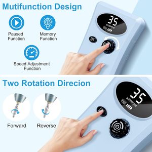 Taladro Eléctrico Profesional Portátil Recargable de 35000 RPM para Uñas, con Conexión USB, Herramientas para Uñas de Salón en Casa, Brocas para Uñas de Gel Acrílico - Product Image 4