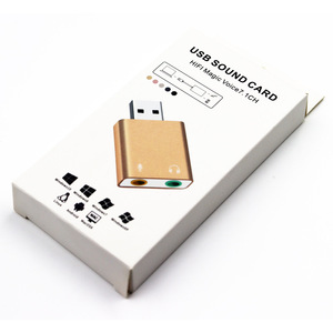 Aluminum <b>Usb</b> 7.1 Sound Card External For Laptop Desktop <b>Plug</b> And Play Audio Adapter - Product Image 2