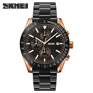 Skmei Men's Chronograph Watch Stainless Steel Strap Tachymeter Date Display 30M Water Resistant Business Sports Watch - Product Image 5