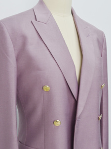 Costume d'été imperméable sur mesure de style professionnel pour femme, grande taille, simple boutonnage, en laine plissée, directement de l'usine - Product Image 3