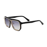 Nouvelles lunettes de soleil tendance à monture large pour hommes et femmes, lunettes de soleil rétro et sophistiquées, lunettes de soleil de luxe