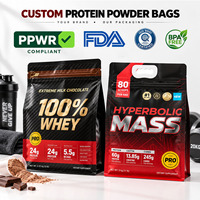 Sacs d'emballage personnalisés pour grains de café avec fermeture à glissière, 500 g, 1 kg, 5 kg, 10 kg, 15 kg, 25 kg, pour poudre de protéines de lactosérum