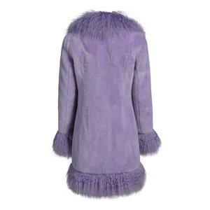 <span class=keywords><strong>Cappotto</strong></span> in Vera Pelliccia di Pecora Jxwatcher con Collo e Polsini in Vera Pelliccia Mongola, Elegante <span class=keywords><strong>Cappotto</strong></span> Invernale in Lana e Pelliccia di Agnello con <span class=keywords><strong>Tasche</strong></span> - Product Image 2