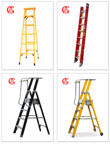 Sợi thủy tinh bước thang với phần mở rộng cách điện nền tảng Thang cho thợ điện - Product Image 2