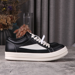 Chaussures basses de créateur en cuir de vachette respirant à lacets, style rétro, pour hommes, tendance hip-hop, baskets plateforme avec semelle intermédiaire en EVA - Product Image 2