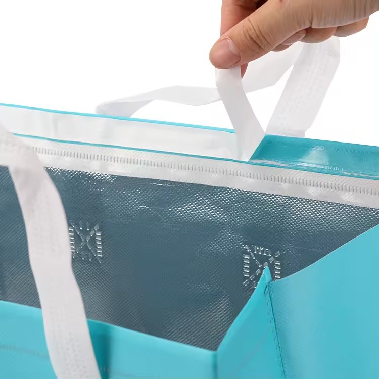 Foldable Lunch Insulated Cooler bag Heated Food Delivery Bag Thermal