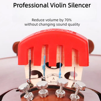 Rubber Practice Violin Silencer Mute for Acoustic Guitar and Violin (4/4 3/4 1/2 1/4) for Violin