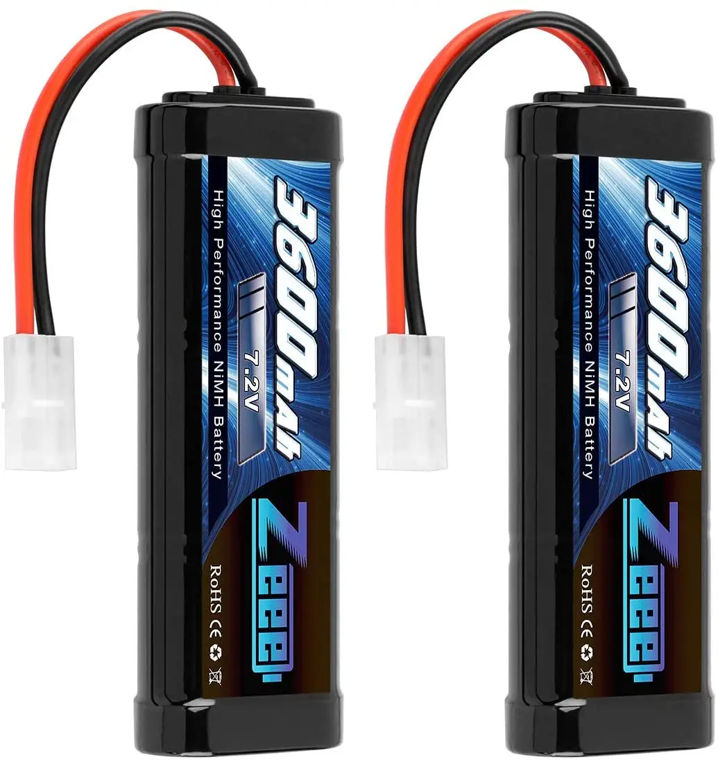 Zeee 7.2V 3600mAh RC NiMH Battery with Tamiya Plug for RC Car RC Truck Associated HPI Losi Kyosho Tamiya Hobby