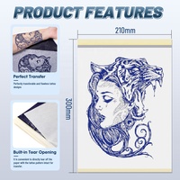 Papel de Alta Calidad para Plantillas de Tatuajes, para Impresión Térmica, Garantiza una Transferencia Nítida y una Definición Consistente del Contorno