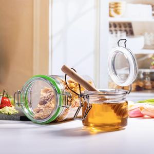 Oferta: Envases Reutilizables para Dulces y Alimentos de 250 ml (8.5 oz), Frascos de Plástico PET Transparente Irrompibles con Tapa Abatible para Miel - Product Image 5