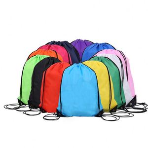 Custom Logo <b>Drawstring</b> Bag <b>Backpack</b> Recycled Waterproof 210D Polyester <b>Drawstring</b> Bag With Branding Logo - Product Image 1