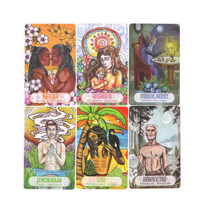 Impresión personalizada Black Soul Tarot Black Edition Ii Black Girl Men Tarjetas de afirmación mágica Daily Gold And Black Oracle Tarot Cards - Product Image 2