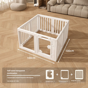 Kleine Huishoudelijke Hond Kooi Transparant Acryl Plastic Splicing Isolatie Hek Panoramisch Indoor Hondenhek Voor Kleine Honden - Product Image 5