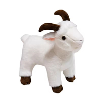 En gros, Peluche Chèvre de Montagne Réaliste Noir et Blanc, Ultra Douce et Confortable, Cadeau