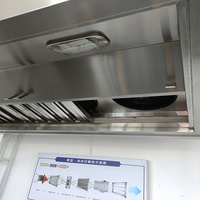 Hotte de cuisine murale commerciale OEM avec purificateur ESP et système d'air frais en acier inoxydable pour restaurants et traiteurs – Extracteur de fumée