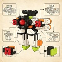 Bloques de Construcción de Plástico ABS Flight No.1 Mecha Warrior, Juego Pequeño de 62 Piezas, Juguete Educativo de Ciencia STEM para Armar