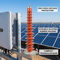 Parafoudre à oxyde d'aluminium haute tension 35 kV pour la distribution électrique extérieure HY5WZ-51/134