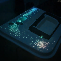 Kit d'éclairage LED ciel étoilé dynamique 0,5 mm, couleurs changeantes, pour plafond de voiture, romantique, certifié CE 12V, pour portes de voiture