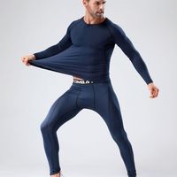 Sous-vêtements extensibles à séchage rapide, t-shirt de sport basique slim fit à manches longues de haute qualité pour hommes