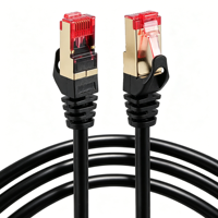 Câble réseau Ethernet haute vitesse avec 8 conducteurs, gaine en PVC pour télécommunications, UTP Cat6a/Cat7/Cat8