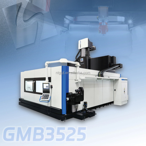 Centre d'usinage CNC à <span class=keywords><strong>portique</strong></span> 5 axes de type pont GUOSHENG GMB3525RH à suspension latérale, haute rigidité pour le métal - Product Image 1