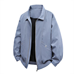 Veste de travail à carreaux double face avec logo personnalisé, couleur unie, pour homme, printemps et automne 2025, nouvelle tendance, décontractée, style Joker, très populaire - Product Image 1