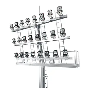 Easy transportation long life new product 30m high mast light pole with Ladder