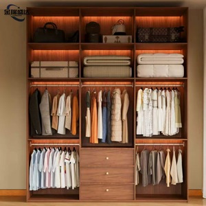 Jinruishengda Nuevo <span class=keywords><strong>Armario</strong></span> Minimalista de Bambú con Puertas Batientes y Cajones, Conjunto de Almacenamiento de Lujo Ligero de Gran Capacidad para Dormitorio - Product Image 3