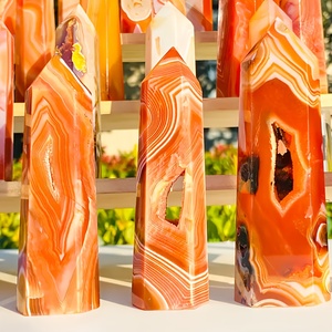 Pilar de Cristal de Ágata Roja Natural de Alta Calidad para Sanación y Protección, en Existencia en Almacén de EE. UU., Entrega en 3 Días - Product Image 2