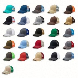 Wholesale 6 Panel Richardson 112 Formal Sporty Cotton/Polyester Snapback <b>Caps</b> with Mesh <b>Plain</b> Trucker Hats Blanks - Product Image 2