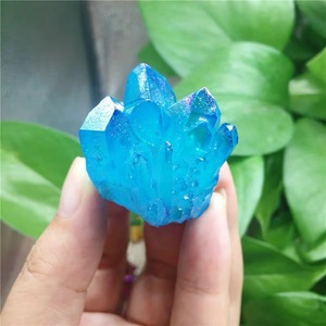 Placa electrochapada de cristal azul de alta calidad, drusa de cristal geoda de titanio Aura, venta al por mayor - Product Image 5