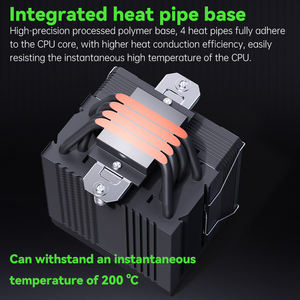 Dissipatore CPU Snowman con 4 Tubi di Calore, ARGB PWM 4pin LED, 12V, Radiatore per Case Gaming, Compatibile con Intel e AMD, Radiatore ad Aria per PC Gamer - Product Image 5