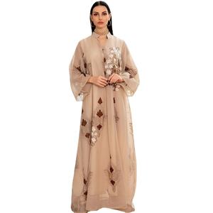 Caftan marocain élégant et décontracté <span class=keywords><strong>pour</strong></span> femmes, robe musulmane tendance, vêtements arabes, jalabiya <span class=keywords><strong>pour</strong></span> l'automne, <span class=keywords><strong>pour</strong></span> l'Aïd Moubarak, <span class=keywords><strong>djellaba</strong></span> <span class=keywords><strong>femme</strong></span> - Product Image 1