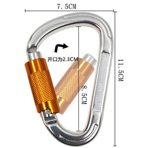 Vente en gros de mousquetons à verrouillage automatique <span class=keywords><strong>Mousqueton</strong></span> à verrouillage par vis en acier inoxydable à gâchette à ressort en acier inoxydable - Product Image 3