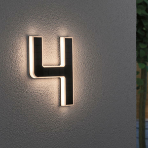 Letrero LED de acero inoxidable para puerta de Hotel, letras de número de casa retroiluminadas de Metal 3D para Taxi Car Company Hospital Park - Product Image 1
