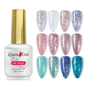 Gel à ongles de photothérapie, paillettes colorées, diamants, Champagne, argent, <span class=keywords><strong>blanc</strong></span>, vente en gros d'usine - Product Image 1