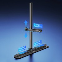 Support de carte graphique en aluminium SAMZHE avec fixation de ventilateur, support GPU réglable double fonction pour PC de bureau, séries RTX 40/50