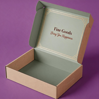 Boîtes d'emballage en papier kraft personnalisées imprimées et gaufrées, boîtes d'emballage marron pour produits clients, boîtes d'expédition en kraft personnalisées