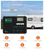 Contrôleur de charge solaire MPPT M2430 12v/24v/48v/96v 20a 30a 40a 60a 80a 120a MPPT pour système solaire M2430