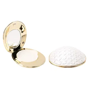 Customized shell white goiden Luxury Round Air case foundation bb cushion packaging cushion